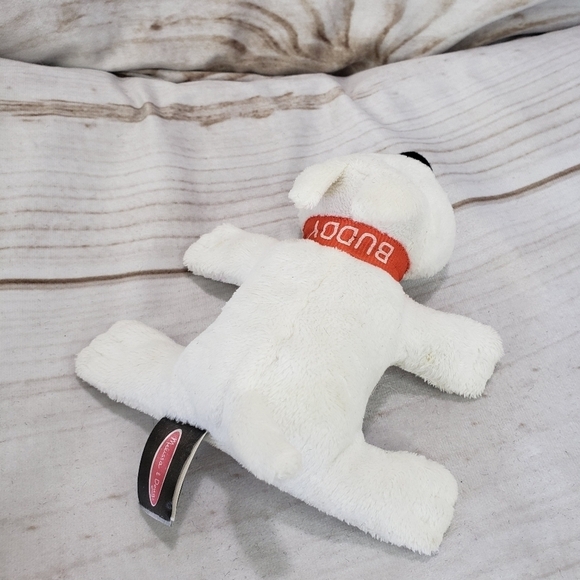 Melissa & Doug Buddy White Dog Plush Stuffed Toy 6 Inch Red Collar Puppy Pursuit - Picture 5 of 8